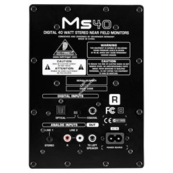 Behringer MS40 - Активные 2-полосные студийные мониторы, 2 x 20 Вт, цена за пару - фото 113625