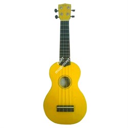 WIKI UK10G YLW - гитара укулеле сопрано,клен, цвет желтый глянец, чехол в комплекте - фото 115818