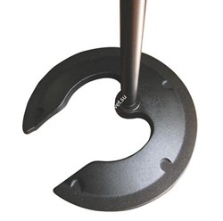 ONSTAGE MS7325 - микрофонная стойка, прямая, круглое основание с вырезом регулируемая высота,черная - фото 115864