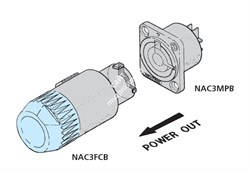 NEUTRIK NAC3FCA - кабельный разъем PowerCon, входной (синий), 20A/250В - фото 116569