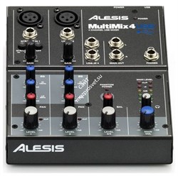 ALESIS MultiMix 4USB компактный 4-канальный аналоговый микшер - фото 11678