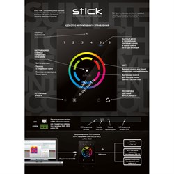 SUNLITE STICK-CU4 - настенный сенсорный DMX контроллер, 512 каналов, цветной дисплей - фото 117812