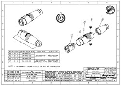 AMPHENOL AP-6-11 - разъем кабельный  6 контактов "мама ",  корпус - пластик, черный - фото 119337