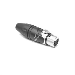 AMPHENOL AX3F - разъем XLR кабельный мама , 3 контакта ,точеные контакты, цвет - никель - фото 119368