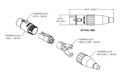 AMPHENOL AC3FCP - разъем XLR кабельный мама, 3 контакта., штампов.конт., корпус из термопластика - фото 119385