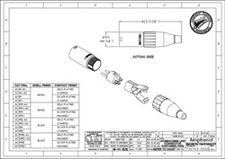 AMPHENOL AC3M - разъем XLR кабельный папа , 3 контакта, штампованные контакты, цвет - никель - фото 119391