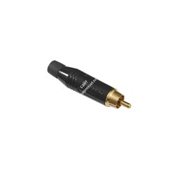 AMPHENOL ACPR-BLK - разъем кабельный, RCA, цвет черный, покрытие контактов золото - фото 120323