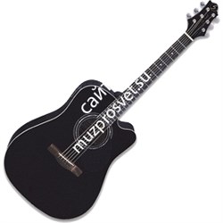 GREG BENNETT D1CE/BK - электроакустическая гитара с вырезом, нато, актив. EQ, цвет черный - фото 122373