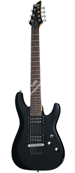 Schecter C-7 Deluxe SBK Гитара электрическая семиструнная, крепление грифа: на болтах - фото 140688
