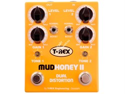 T-REX Mudhoney II Педаль эффектов Distortion/Overdrive для гитары (BOOST, GAIN, LEVEL, TONE) - фото 140735