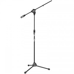 BESPECO MS11 Стойка микрофонная напольная, высота: 160см, длина наклонной части: 87см, цвет: черн - фото 141474
