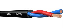 KLOTZ LY215S (LY215TSW) Спикерный кабель 2х1.5мм2, вн.диам.7мм, PVC, гибкий, черный , катушка 100 м - фото 149203