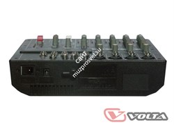 VOLTA MX-42CX Компактный профессиональный микшерный пульт. Конфигурация: 4 микр\лин + 2 стереовхода (до 4), 100-программный процессор эффектов, 2 микрофонных компрессора, основной и контрольный стереовыходы, стереовозврат, Post Aux. Возможность установки  - фото 149410