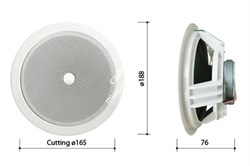 AMC PC 6T Громкоговоритель потолочный 6", 6 Вт, 100- 15000 Гц, белый - фото 150333