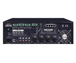 DSPPA MP-835 Комбинированный микшер-усилитель, 6 зон c регулировкой  уровня выходного сигнала отдельной зоны, 350 Вт/100В,  4 микр, 2 лин входа, 1  Aux вых. MP3 плеер, вход USB для FLACH памяти. Питание 220В - фото 150570