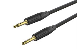 ROXTONE GMJJ200/1 Инструментальный кабель, 6.5mm, 6,3mm stereo Jack – 6,3mm stereo Jack, 1м - фото 150984