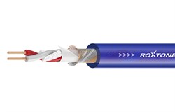 ROXTONE MC080/100 TBlue Симметричный микрофонный кабель из бескислородной меди в катушке (100м), 2х0,25мм2., 95% экр (Спираль из луженой медной проволоки 32x0,12mm и мишурные нити 40х0,20мм)., AWG: 23, D: 6,8мм, Цвет: Прозрачный синий, Температурный режим - фото 151100