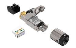 ROXTONE RJ45C6A-MH Ethernet Разъем для кабеля категории CAT6, IP20, 100% экранирование. - фото 151644
