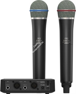 Behringer ULM302MIC радиосистема 2,4 ГГц, двухканальная с ручными передатчиками и стационарным приёмником, d-38 мм - фото 153277