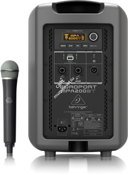 Behringer MPA200BT портативная акустическая система, 200 Вт, 8"вуфер и 1"твитер, DSP, звук и управл. по Bluetooth, аккумулятор, радиомикрофон 2,4 ГГц - фото 153494