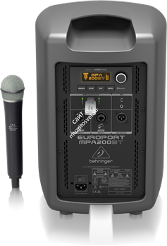 Behringer MPA200BT портативная акустическая система, 200 Вт, 8"вуфер и 1"твитер, DSP, звук и управл. по Bluetooth, аккумулятор, радиомикрофон 2,4 ГГц - фото 153496