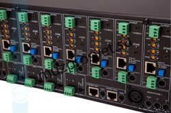 Профессиональная звуковая матрица-предусилитель 8х8 каналов, 4х2RCA line in, 4x3pin-EuroBlock balance in, 8x3pin-EuroBlock balance out - фото 156924