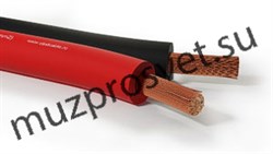 Профессиональный инсталляционный спикерный (акустический) кабель, 14AWG (2x2,11mm2), красно-черный, 7*15/0,16mm OFC (99,97%), бухта 100m - фото 157093