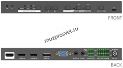 Коммутатор (Свитчер) мультиформатный PureTools PT-PSW-41H с масштабированием сигнала 4x1, поддержка 4K. Выходы: HDMI и Audio (3 Pin Phoenix). - фото 158917