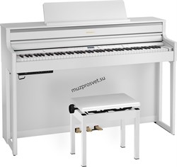 Roland HP704-WH - цифровое фортепиано, 88 кл. PHA-50, Цена без стенда, цвет  белый - фото 159395