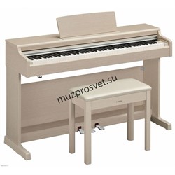 YAMAHA YDP-164WA - клавинова 88 кл. GH3, 10 тембров, 192 полиф., 3 педали,крышка кл., (белый ясень) - фото 159483