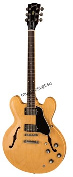 GIBSON 2019 ES-335 DOT DARK NATURAL полуакустическая электрогитара, цвет натуральный, в комплекте кейс - фото 160309