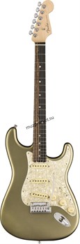 FENDER AM ELITE STRAT EB SATIN JPM электрогитара, цвет зеленый металлик, в комплекте кейс - фото 160603