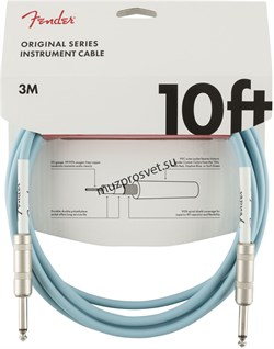 FENDER 10' OR INST CABLE DBL инструментальный кабель, синий, 10' (3,05 м) - фото 161348
