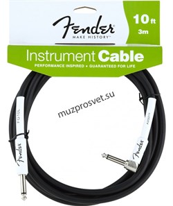 FENDER FENDER 10' ANGLE INST CBL BLK инструментальный кабель, черный, 10' (3,05 м) - фото 161487