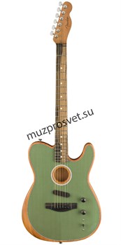 FENDER ACOUSTASONIC TELE SFG W/ BAG электроакустическая гитара, цвет зеленый, в комплекте чехол - фото 161839