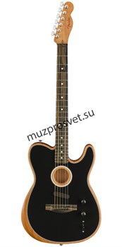 FENDER ACOUSTASONIC TELE BK W/ BAG E электроакустическая гитара, цвет черный, в комплекте чехол - фото 161861