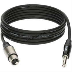 KLOTZ GRG1FP01.5 GREYHOUND готовый микрофонный кабель, разъемы Klotz XLR мама - Stereo Jack, длина 1.5 м - фото 162118