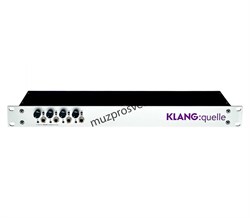 KLANG X-KG-QUELLE-19 Конвертер Dante в аналоговый сигнал со стерео предусилителем для 4 наушников (6,3" Jack stereo). Настраиваемый диапазон чувствительности (–12 / 0 / +12 dB). 44,1-192 кГц 24bit, низкий выходной импеданс. Сеть Dante™ (AES67) 8*8 каналов - фото 162601