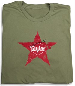TAYLOR 14335 Taylor Star T, Lt Olive- M Футболка мужская с логотипом Taylor, цвет хаки, размер M - фото 162805