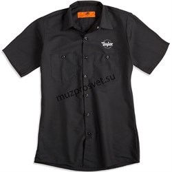 TAYLOR 30904 Guitar Stamp Work Shirt-S рубашка с коротким рукавом, логотипом Taylor и принтом на спине, цвет черный, размер S - фото 162811