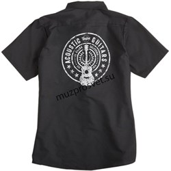 TAYLOR 30904 Guitar Stamp Work Shirt-S рубашка с коротким рукавом, логотипом Taylor и принтом на спине, цвет черный, размер S - фото 162812