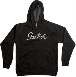 GRETSCH LOGO HOODIE GRY XL толстовка на молнии, цвет серый, размер XL - фото 162871