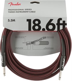 FENDER FENDER 18.6' INST CABLE RED TWD инструментальный кабель, красный твид, 18,6' (5,7 м) - фото 162902