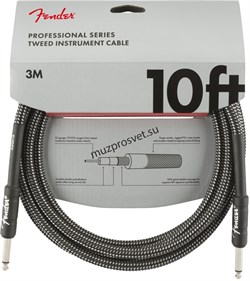 FENDER FENDER 10' INST CABLE GRY TWD инструментальный кабель, серый твид, 10' (3,05 м) - фото 162931