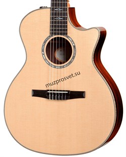 TAYLOR 814CE-N электроакустическая гитара, цвет натуральный, в комплекте кейс - фото 163076