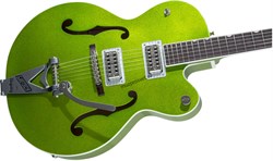 GRETSCH GUITARS G6120T-BSHR-ECG STZR ECG WC полуакустическая гитара, цвет Extreme Coolant Green Sparkle - фото 163388