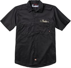 FENDER 60TH ANNIVERSSARY JAZZMASTER WORKSHIRT, рубашка с коротким рукавом, цвет чёрный, размер XL - фото 163673