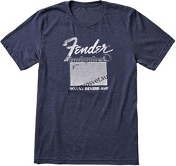 FENDER DELUXE REVERB T-SHIRT, BLUE M футболка, цвет синий, размер M - фото 163689