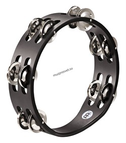 MEINL CTA2S-BK COMPACT WOOD TAMBOURINE, NICKEL PLATED STEEL JINGLES компактный тамбурин, цвет чёрный - фото 163970