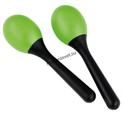 MEINL NINO569GG PLASTIC EGG MARACAS маракасы, пластик, цвет черный/зелёный - фото 164178